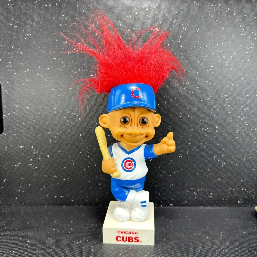1992 Russ Chicago Cubs MLB Troll Doll Figure Red Hair Baseball 10in Bobble Head